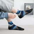 thumbnail image 2 of Naloa Navy Blue Marble Ankle Socks for Women Non Slip Socks No Show Socks Classic Low Cut Casual Socks Casual Socks, 2 of 7