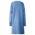 thumbnail image 2 of BOOMILK Cardigan Sweaters for Women Lightweight Plus Size Solid Casual Knitted Loose Long Sweater Coat Sky Blue, 2 of 5