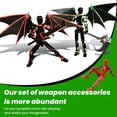 thumbnail image 4 of MIGESS (Assembly Completed) T13 Action Figure Set,Dummy 13,Articulated Robot with Demon Wings, Titan 13 Robot Action Figure 3D Printed robo 13 Action Figure Articulated(Green Black), 4 of 5