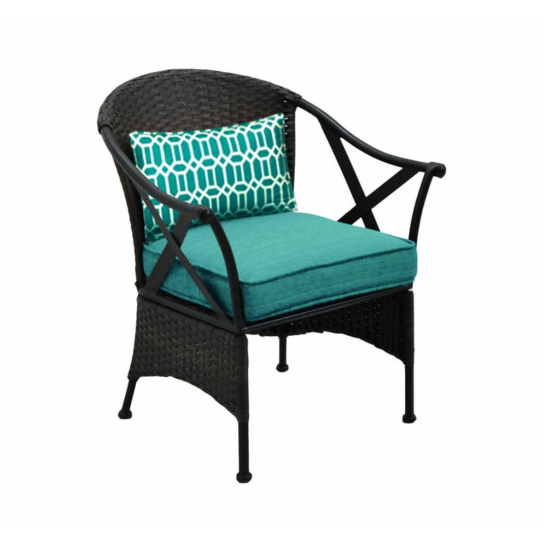 Mainstays Skylar Glen 5 Piece Outdoor Chat Set Teal Walmart