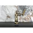 thumbnail image 3 of Kingston Brass KS3542TKL Hallerbos One-Handle 1-Hole Bathroom Faucet with Push Pop-Up Drain in Polished Brass, 3 of 7