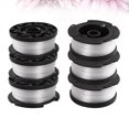 thumbnail image 4 of 6 carretes de repuesto de hilo de nailon para cortacésped, compatibles con BLACK DECKER (negro), 4 of 7