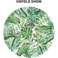 thumbnail image 4 of Tropical Palm Leaf Tablecloth Round 60 Inch Washable Banana Leaf Table Cloth Summer Green Palm Leaves Table Cover for Kitchen Dining Room Indoor Party Picnic Holiday Home Decor, 4 of 6