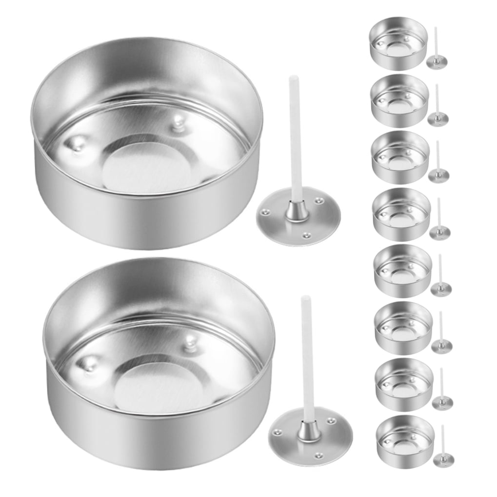 Soimiss Candle Container Metal Candle Cup Multi Aluminum 1Set