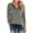 #14-Gray, variant on Otvok Women's Casual 3/4 Sleeve T Shirts Button V Neck Tunic Blouses Basic Tee Tops Loose Fit Autumn and Summer Shirt