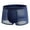 Dark Blue, variant on Men Summer Underwear Mid-rise Wide Elastic Waistband Boxer Briefs U-convex Thin Ice Silk Mesh Shorts Panties Underpants
