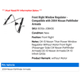thumbnail image 2 of Front Right Window Regulator - Compatible with 2004 Nissan Pathfinder Armada, 2 of 2