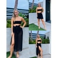 thumbnail image 5 of Ekouaer Sarong Swimsuit Coverup for Women Chiffon Long Beach Wrap Skirt Tie Bikini Sheer Scarf Bathing Suit Chiffon Sarong Dress, 5 of 6