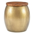 thumbnail image 2 of Home Square 3-Piece Set with Drum Table and 2 Drum Side Tables in Gold, 2 of 21