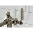 thumbnail image 4 of Kingston Brass KSD3548KL Knight One-Handle Single-Hole Bathroom Faucet with Deck Plate and Push Pop-Up Drain, Brushed Nickel, 4 of 7