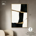 thumbnail image 5 of Art Remedy Black and White Art Canvas, 36" x 54", Gold Frame, Weight of Black II, 5 of 7