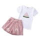 thumbnail image 1 of Gibobby Conjunto de pantalones para niños Novedad de verano, camiseta con estampado de sandía, pantalones cortos, traje informal de moda(Rosa, 5-6 Años), 1 of 5