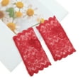 thumbnail image 5 of Unique Bargains 1 Pair Sunblock Fingerless Gloves Half Finger Thin Sun Block Driving Gloves for Women Red, 5 of 5