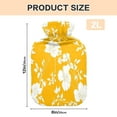thumbnail image 3 of 2L Hot Water Bottle with Soft Velvet Cover PVC Hot Water Bag for Pain Relief Long-Lasting Warmth White Floral Silhouettes, 3 of 8