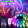 thumbnail image 2 of LED Strip Lights 50ft RGB LED Strip Lights SMD 5050 LED Lights,Music sync Color Changing Strip Lights with 44 Keys Remote+Bluetooth Controller Led Lights Strip for Home TV Party Decoration(2x25ft）, 2 of 5