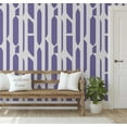 thumbnail image 2 of S4sassy Removable Contemporary Purple Wall Decor, Geometric Branch Print Textured Contact Paper for Walls, Cabinets, Dresser, Self Adhesive Vinyl Wallpaper Roll, Waterproof Contact Paper - 25"x60", 2 of 8