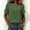 Green, variant on ClodeEU Women's Crew Neck Short Sleeve Henley Blouse,Casual Solid Color Linen Blend Top Beige,Women's Plus L