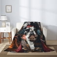 thumbnail image 2 of Throw Blanket for Couch Sofa and Bed, Pirate Bulldog On Deck Super Soft Plush Throw Blanket, Fuzzy Cuteness Comfy Warm Washable Flannel Blanket & Throws for All Season 60"x50", 2 of 5