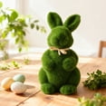 thumbnail image 4 of Luxcidy Simulated Short Plush Moss Easter Bunny Ornament, Cute Mini Desktop Figurine, Soft Lovely Home Decor for Living Room Tabletop, Adorable Easter Festival Small Decoration, 1PCS, 4 of 6