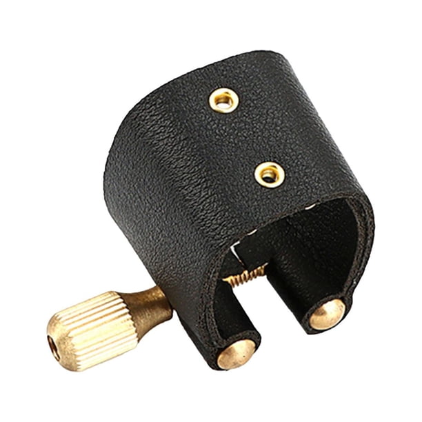 Abrazadera de saxofón para saxofón alto, abrazadera de cuero artificial para saxofón alto Estilo B