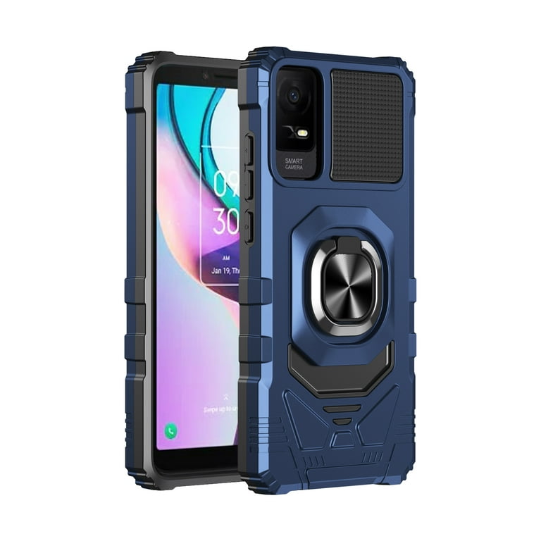 Compatible for TCL ION X Case TCL ION V Case with Tempered Glass Screen Protector Military Grade Ring Car Mount Kickstand Shockproof Hard Phone Case