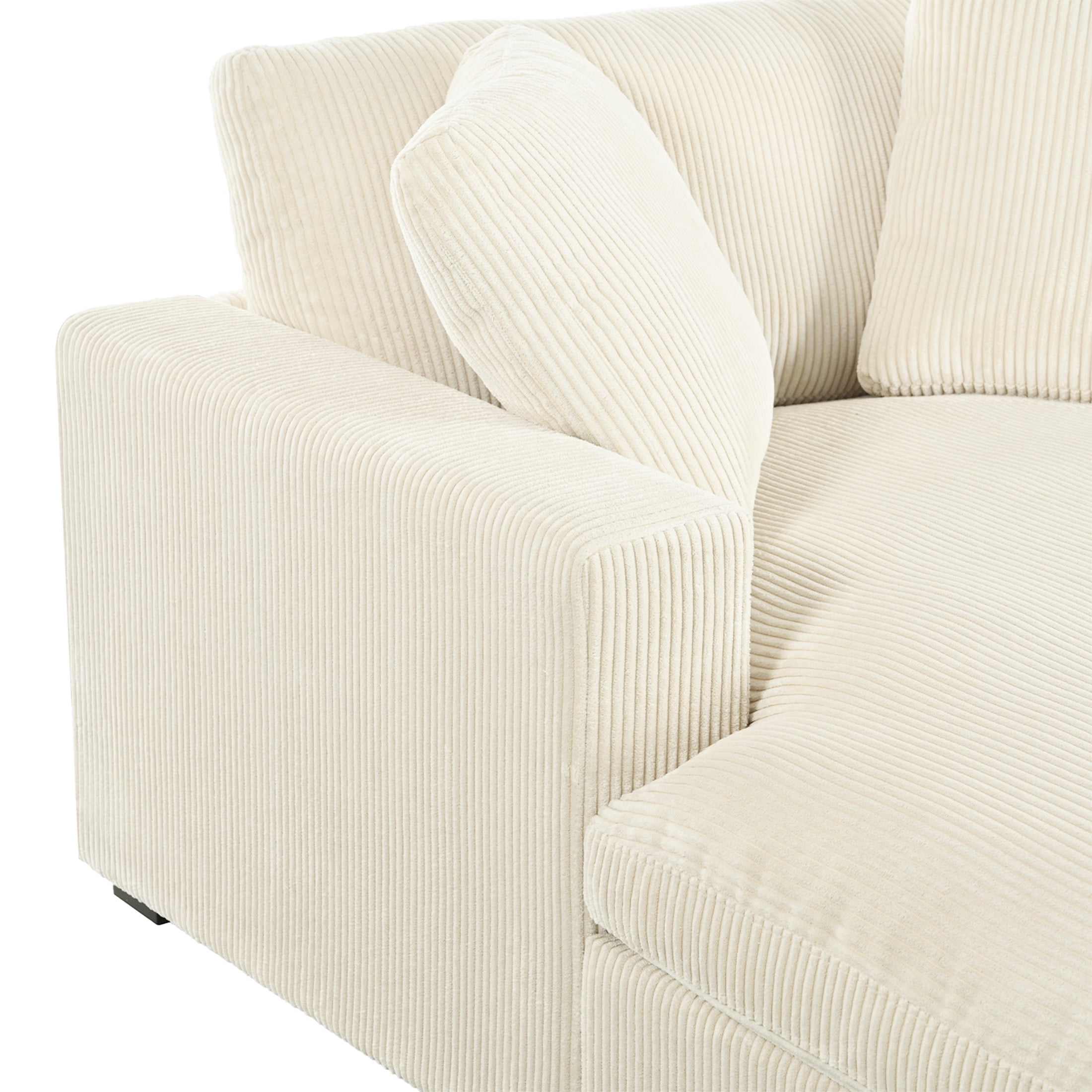 Christopher Knight Home 70.9" Classic Oversized Chaise Lounge Chair, Corduroy with Durable Frame, Beige