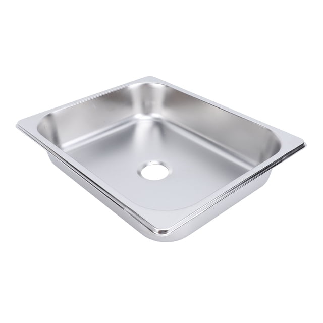 Fregadero de Cocina Empotado, Fregadero Cuadrado de 325 x 265 x 65 mm Con Salida de 40 mm, Junta de Goma, Fregadero Bajo Encimera de Acero inoxidable