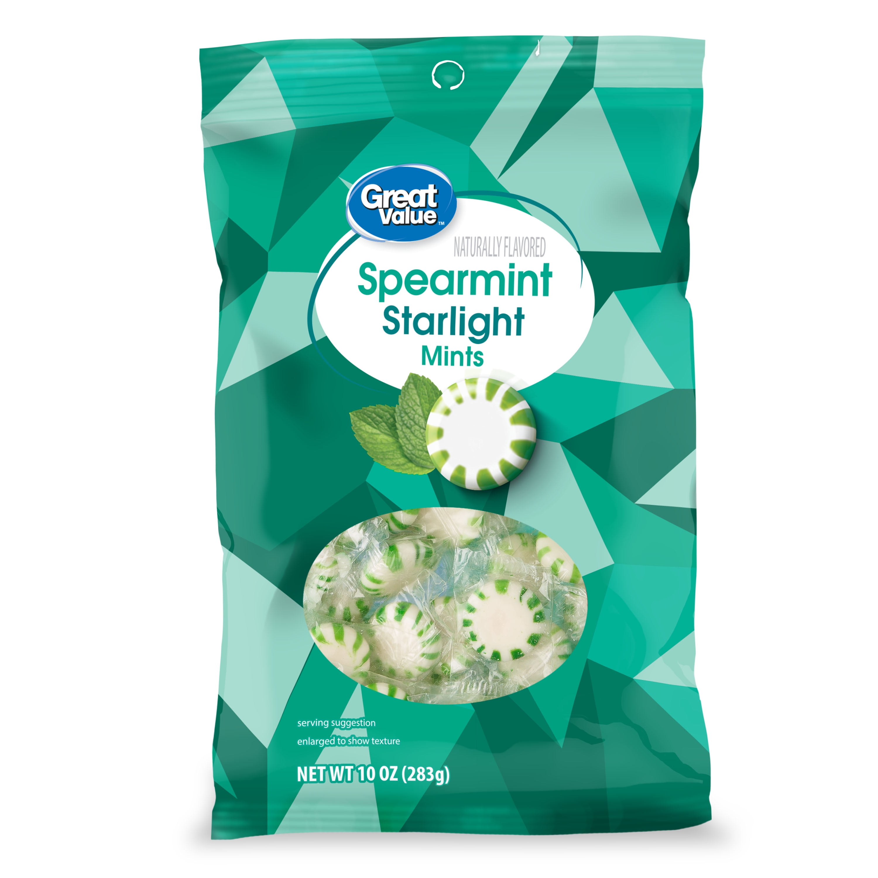Great Value Spearmint Starlight Mints Hard Candy, 10 oz Walmart