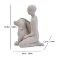 thumbnail image 3 of Cheapark 96、Animal Resin Statue Human and Dog Tabletop Sculpture Art Craft for Office Living Room Rustic Home Ornament Display, 3 of 8