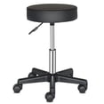 thumbnail image 6 of Tcbosik Rolling Swivel Stool with Wheels | 18.11"-24" Height-Adjustable Round Stool with PU Leather Cushioned Seat, for Drafting Massage Medical Tattoo Spa Shop Salon, Black, 6 of 8