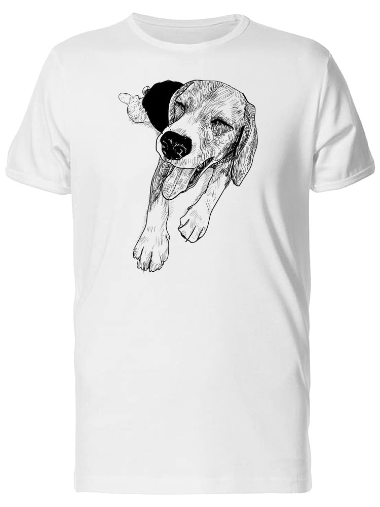 Smartprints Lovely Beagle Sketch Cute Dog Tee Mens Image By Shutterstock Walmartcom
