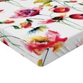 thumbnail image 4 of Ambesonne Flowers Fitted Sheet, Watercolor Look Art Poppy, King Size, Dark Pink and Mustard, 4 of 5