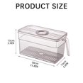 thumbnail image 3 of Oleegame 1 Pce Boîtes à Collations pour Enfants pour École Panier de Rangement de Cuisine Panier de Rangement de Cuisine Transparent Empilable Conteneurs de Stockage de Réfrigérateur avec Poignée Boîte à Pain pour Comptoir de Cuisine Hermétique, 3 of 8