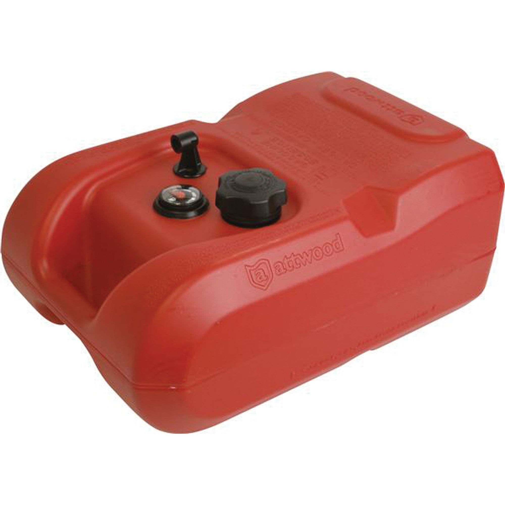 Attwood 6-Gallon Portable Fuel Tank with Fuel Gauge, Red