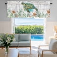 thumbnail image 2 of Window Valance for Kitchen,Green Sea Turtles Seaweed on Wood Board Rod Pocket Curtain Valances Short Curtains Drapes Panel,Corals Sea Stars Window Treatment Topper for Living Room Bathroom Bedroom, 2 of 9