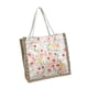 thumbnail image 5 of Bolso de mano para mujer, con estampado floral, para compras, de viaje, informal, portátil Rosa claro con cremallera, 5 of 9