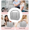 thumbnail image 5 of Hukapapa Bolsa de lavado colgante de poliéster compuesto gancho de viaje bolsa de almacenamiento portátil bolsa de cosméticos portátil gris, 5 of 5