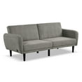 thumbnail image 2 of Furniture of America Alaman Modern Solid Pattern Wood Twin Convertible Futon Sofa Daybeds with USB Port up to 200 lbs, Gray, 2 of 6