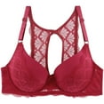 thumbnail image 1 of Funicet Plus Size Bra,Plus Size Clothes,Plus Size Bra Solid Color Lace Big Cup Bra Lace Sexy Bra E Cup,Plus Size Bras, 1 of 3