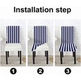 thumbnail image 2 of Dining Chair Slipcover Set of 6, Blue Vertical Stripes Background Stretch Chair Covers Elastic Chair Cover for Kitchen Home or Party, 2 of 4