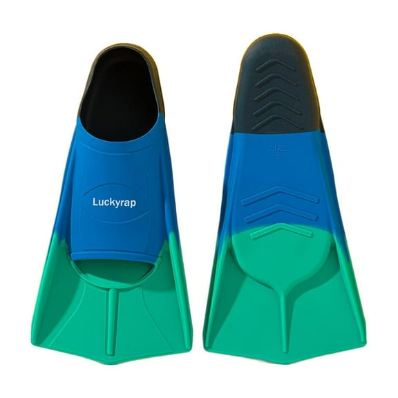 Luckyrap Scuba flippers, Adult Short Light Swim Fins with Self-Adjustable Comfortable Full Foot Pocket - Perfect for Traveling