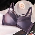 thumbnail image 2 of Bras for Women,Satin Wireless Bra for Women Adjustable Comfort Lift Support Everyday Design Small Bust,Sports Bras for Women,Purple,75C, 2 of 3