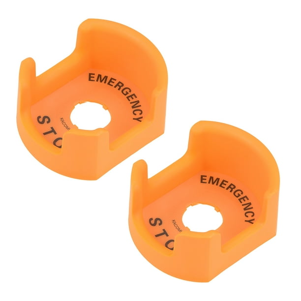 22mm Push Switch Button Protective Cover With Emergency Stop Warning
