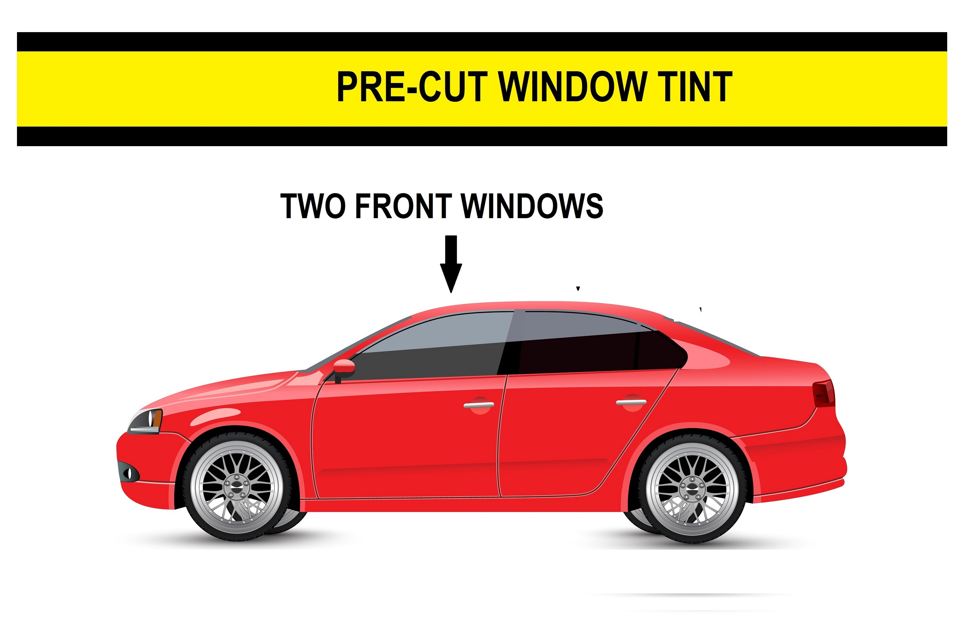 PreCut Window Film for Ford Excursion 00-06 Front Doors any Tint Shade