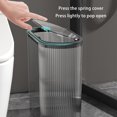 thumbnail image 5 of Push Trash Can with Lid, Narrow Space Saving Garbage Bin for Bathroom Kitchen Living Room Office, 10L Small Trash Can with Odor Locking Cover, Easy to Clean and Modern Design, 5 of 6