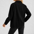 thumbnail image 6 of TtopsQueen Women’s Corduroy Button Down Shacket, Lapel Collar, Long Cuffed Sleeve, Dual Side Patch Pockets, Loose Drop‑Shoulder Oversized Shirt Jacket For Casual Street Going‑Out Black,L, 6 of 7