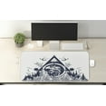 thumbnail image 2 of Tribal Computer Mouse Pad, Eagle with Forest and Mountains Astrological Design, Rectangle Non-Slip Rubber Mousepad X-Large, 35" x 15" Gaming Size, Dark Blue Off White, by Ambesonne, 2 of 2