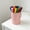 Pink, variant on Desk Pen Holder,Metal Pencil Holder for Desk,Desk Organizer with Handle,Makeup Brush Holders,Pencil Cup,Desktop Storage Organizer for Office,Office,Home (Cream White)
