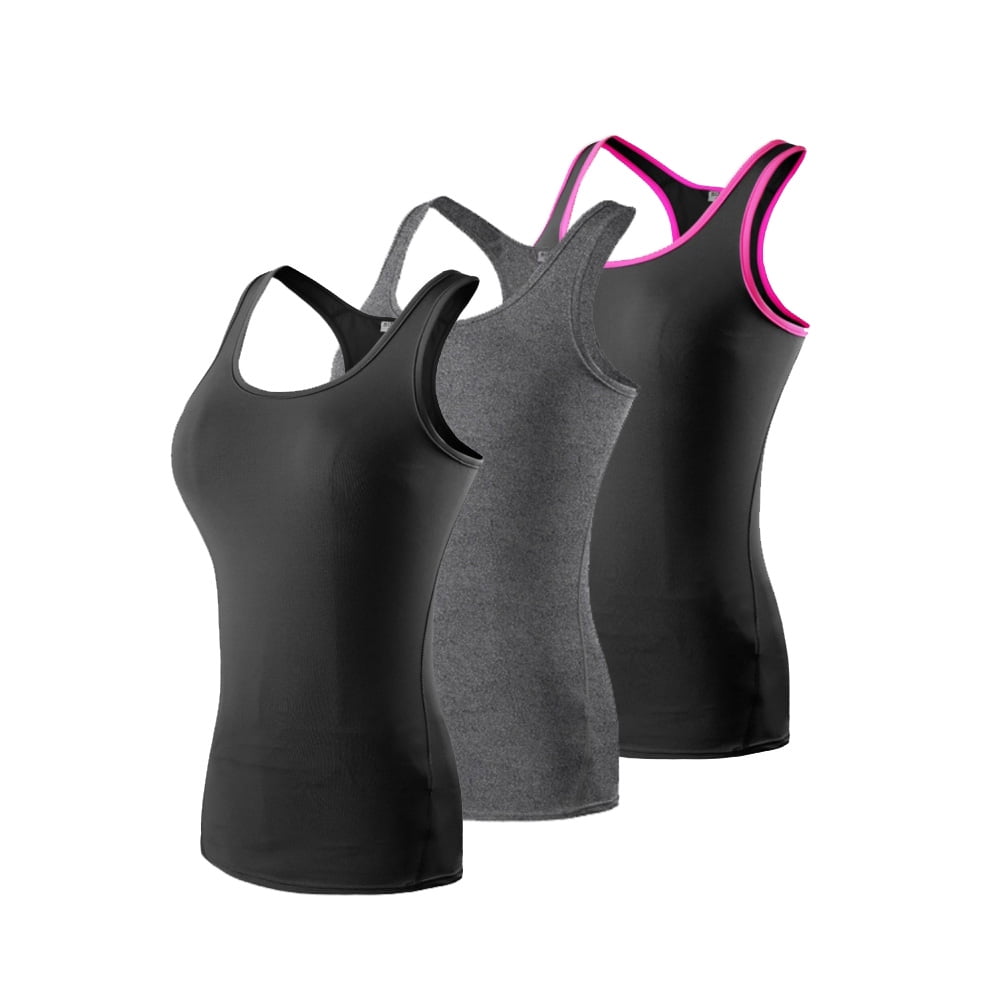 Valcatch Workout Tank Tops for Women Racerback Athletic Yoga Tops, Running  Exercise Gym Shirts(Pack of 3) - Walmart.com