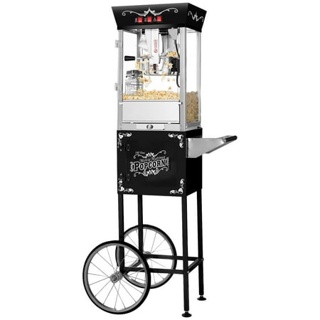 Great Northern 6084 Black Matinee Movie Eight Ounce Bar Style Antique Popcorn Machine